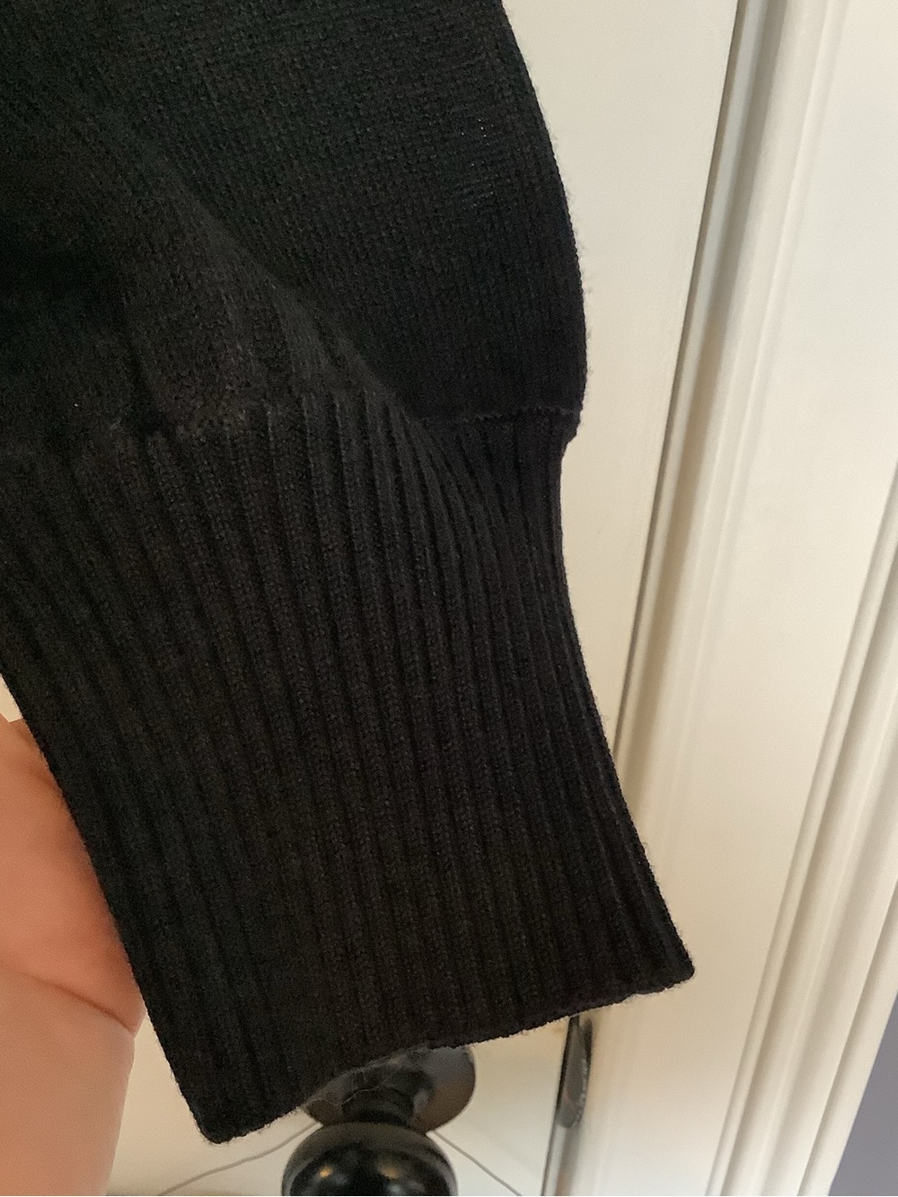 Karl Lagerfeld Black Crewneck Sweater with Cream and Beige Perfume Motif - Picture 5 of 6
